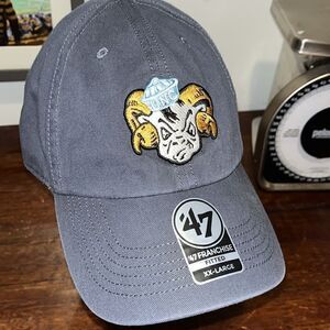 New 47 fitted Navy Blue UNC Sewn Ram North Carolina cap hat XXL men’s sloop